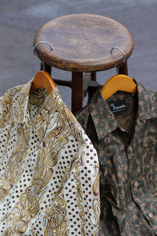 Men's Design Open Collar Long Sleeve Shirt x2点