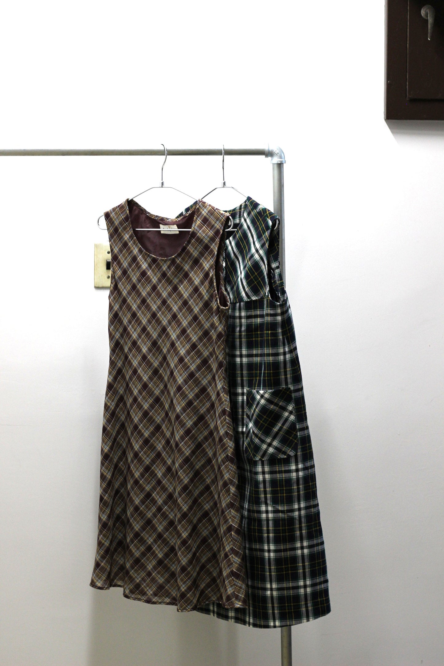 Vintage Check No Sleeve One-Piece x2点