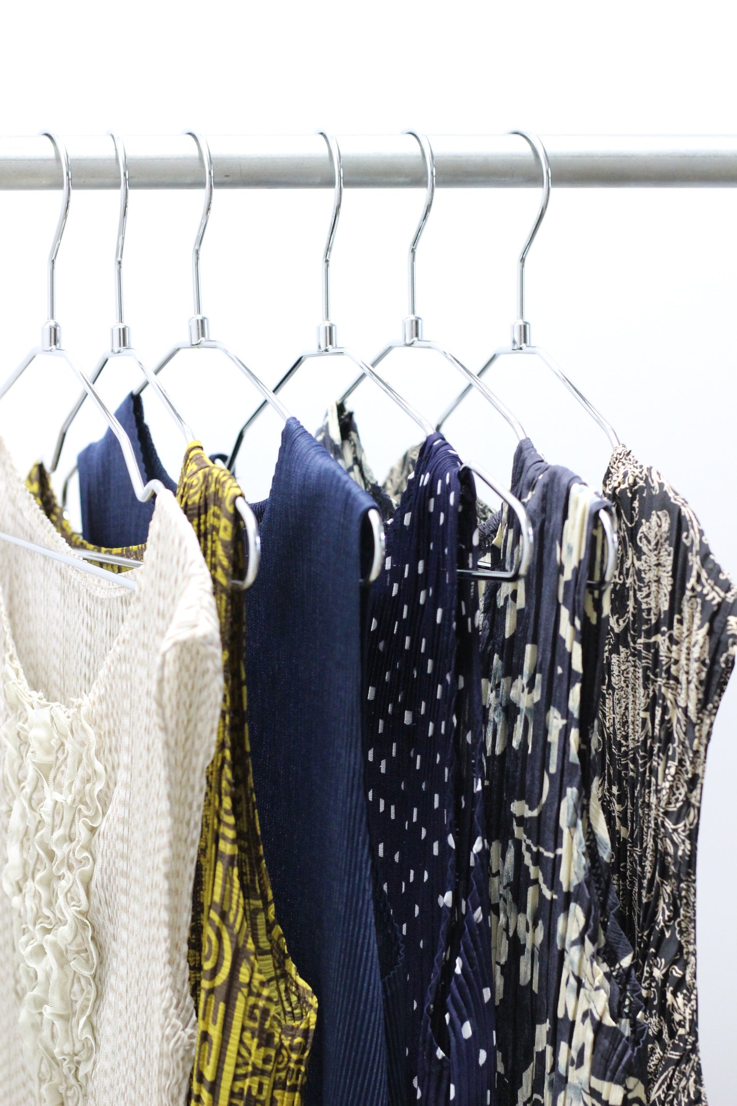 Vintage Design Pleats No Sleeve One-Piece x6点