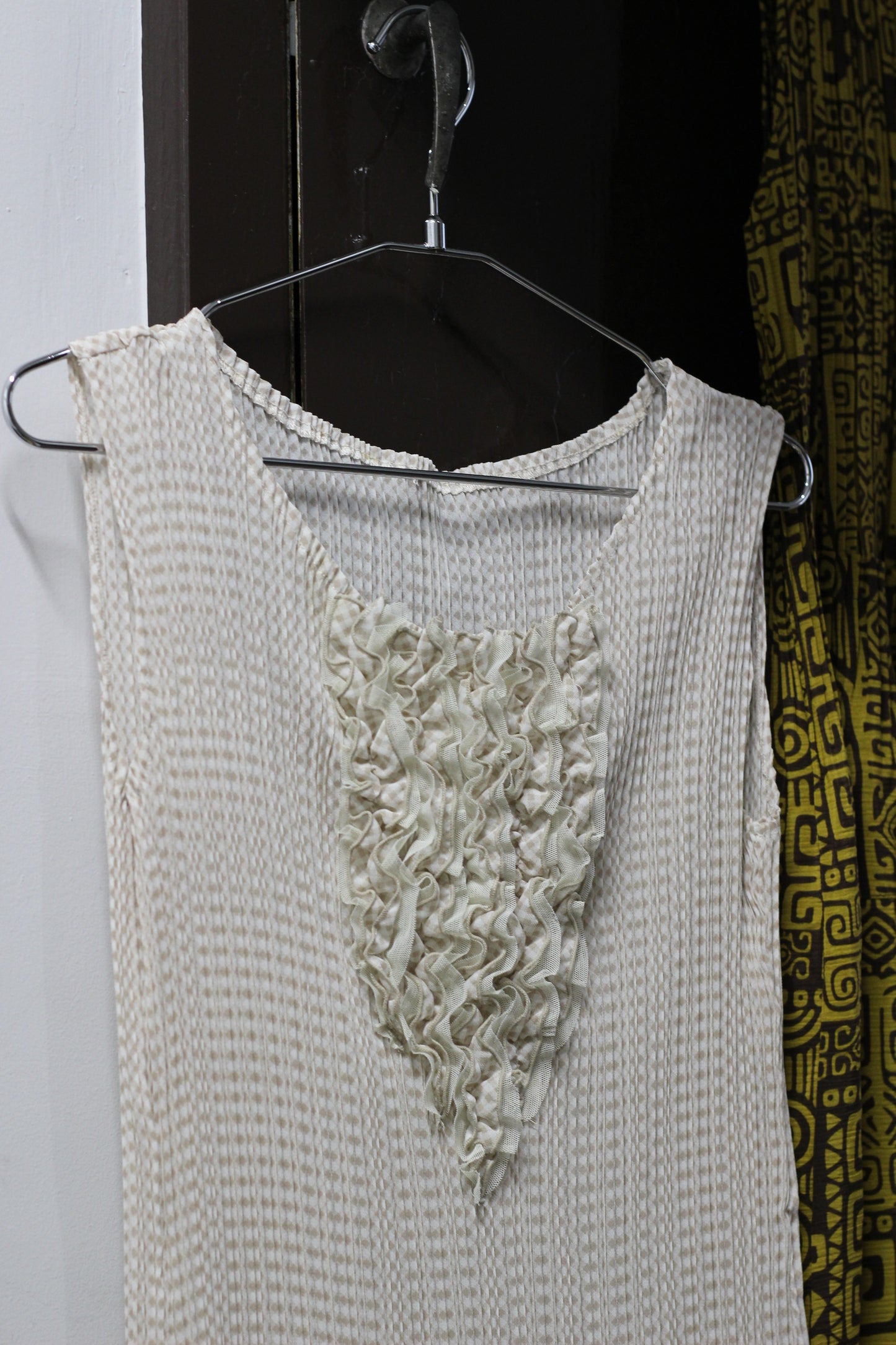 Vintage Design Pleats No Sleeve One-Piece x6点