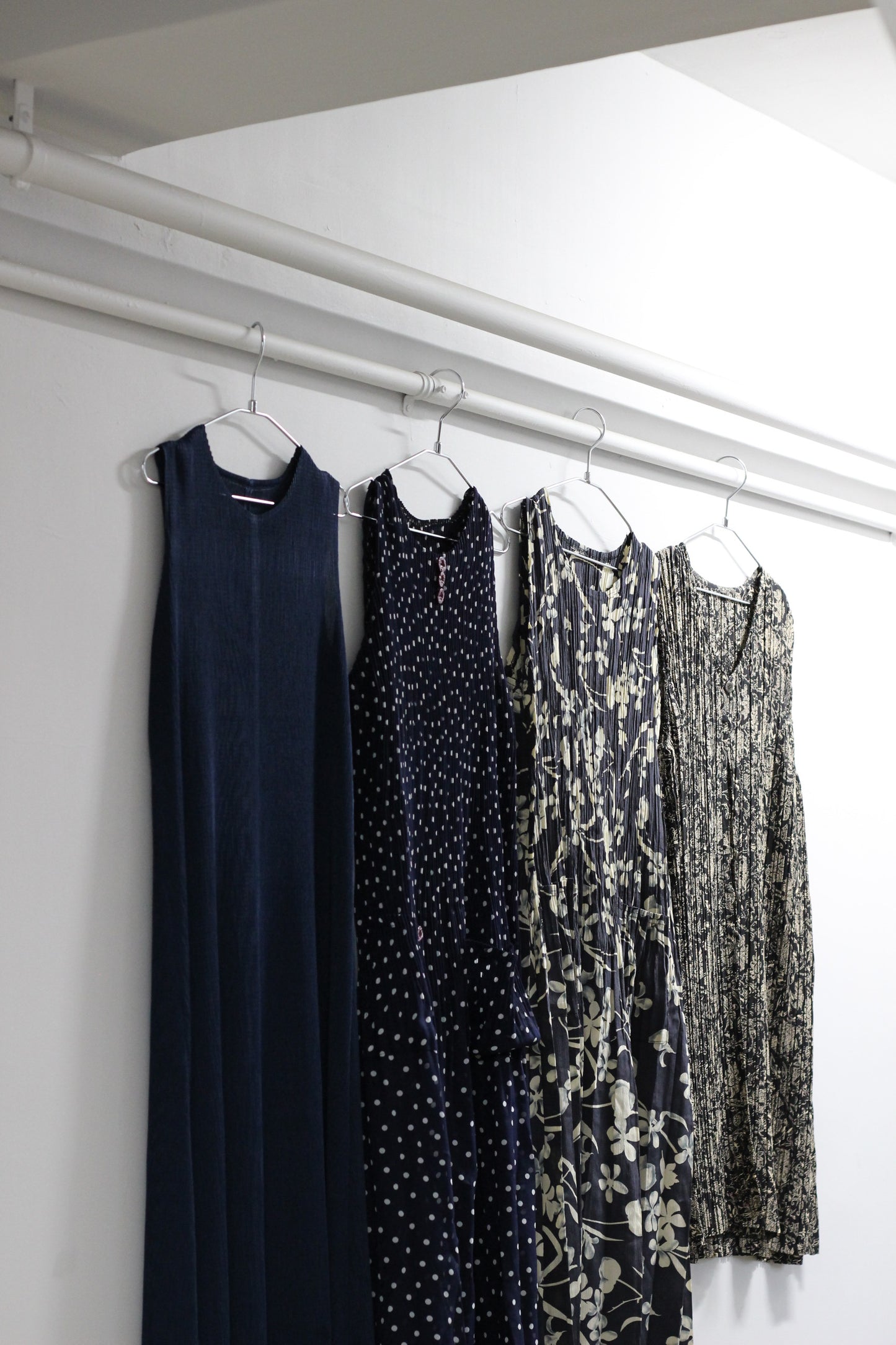 Vintage Design Pleats No Sleeve One-Piece x6点