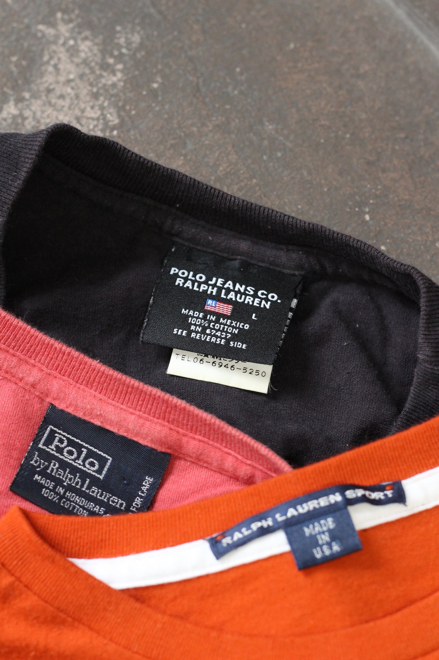 90's Made In USA & Mexico Ralph Lauren Print T-Shirt x3点