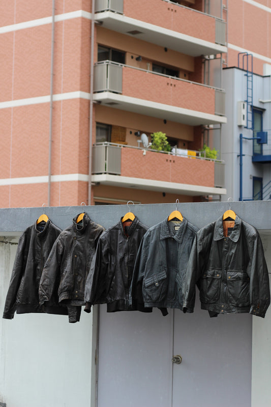 Men's Short Blouson Leather Jacket x5点