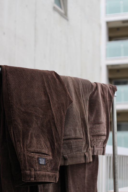 Men's Brown Wide Corduroy Bottoms x5点