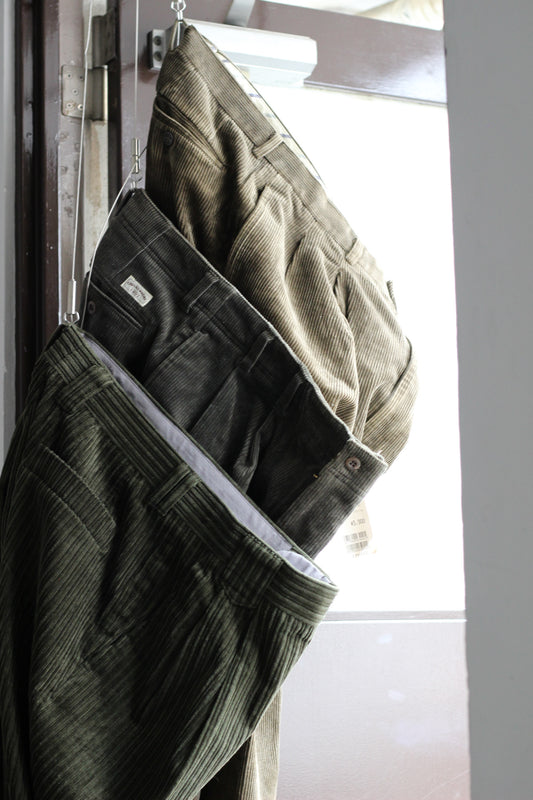 Men's Khaki Wide Corduroy Bottoms x6点