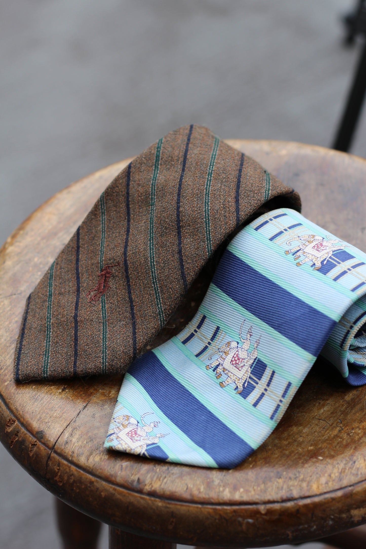 90's Polo Ralph Lauren Horse & Stripe Design Tie set x2点