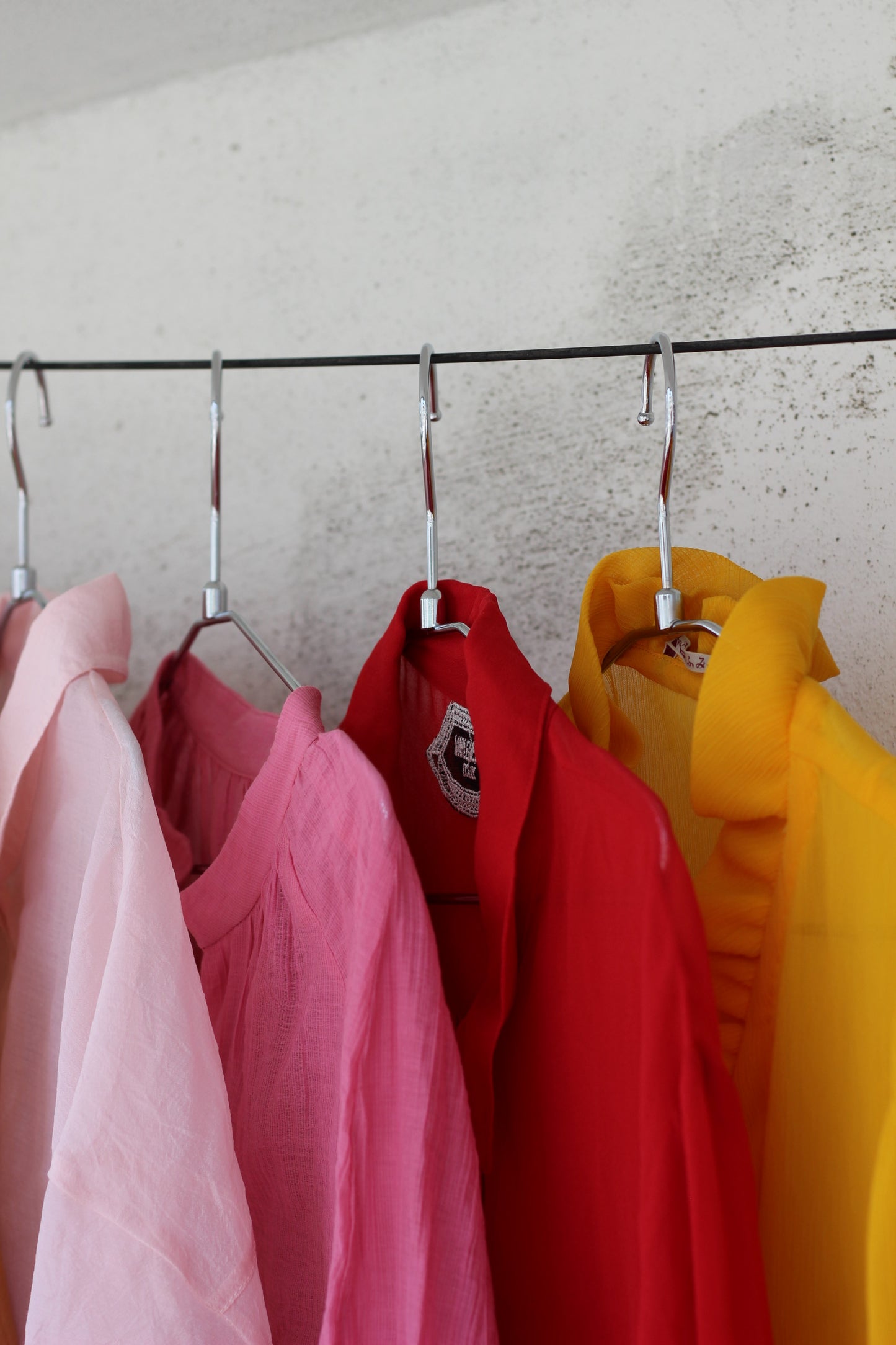 Vintage Sheer Colour Long Sleeve Blouse x10点