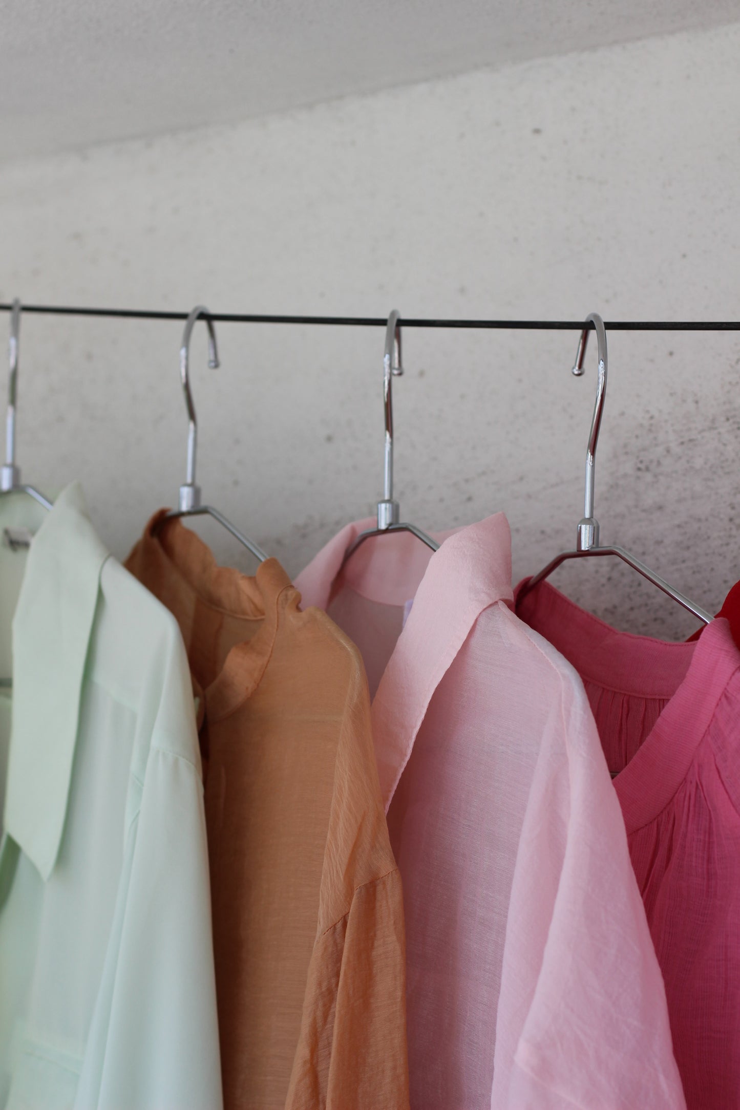Vintage Sheer Colour Long Sleeve Blouse x10点