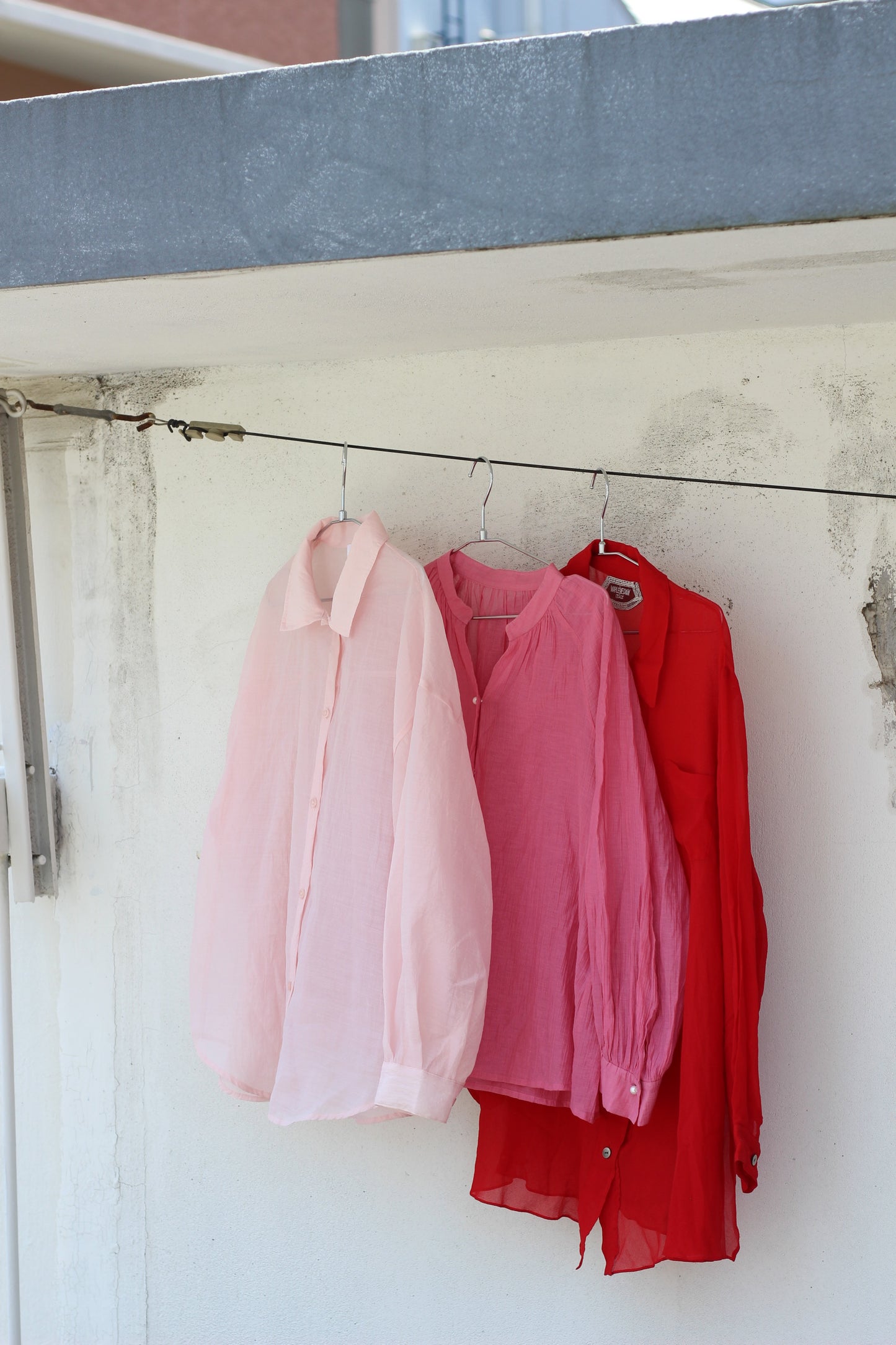 Vintage Sheer Colour Long Sleeve Blouse x10点