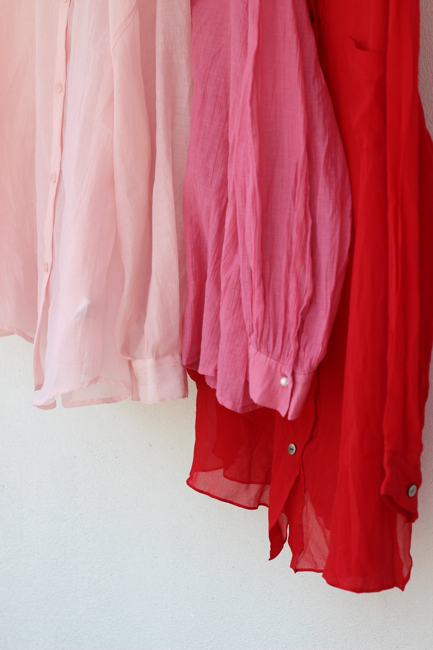 Vintage Sheer Colour Long Sleeve Blouse x10点