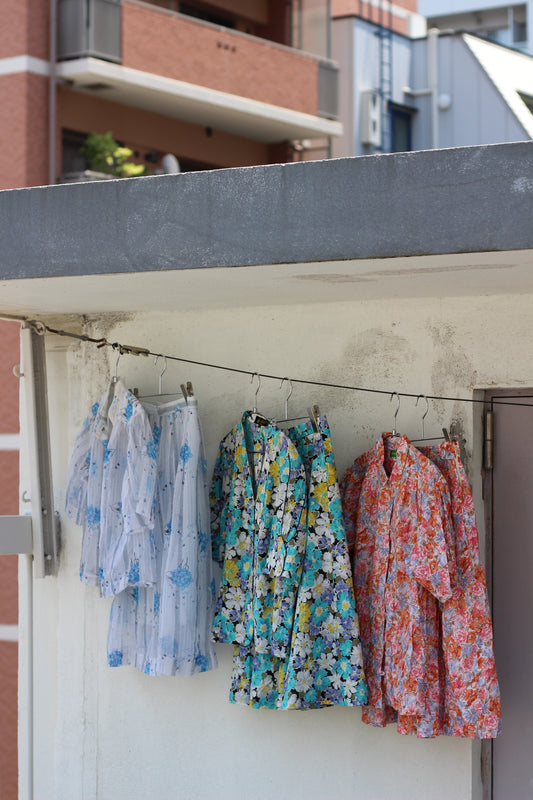 Vintage Flower Short Sleeve Set Up x3点