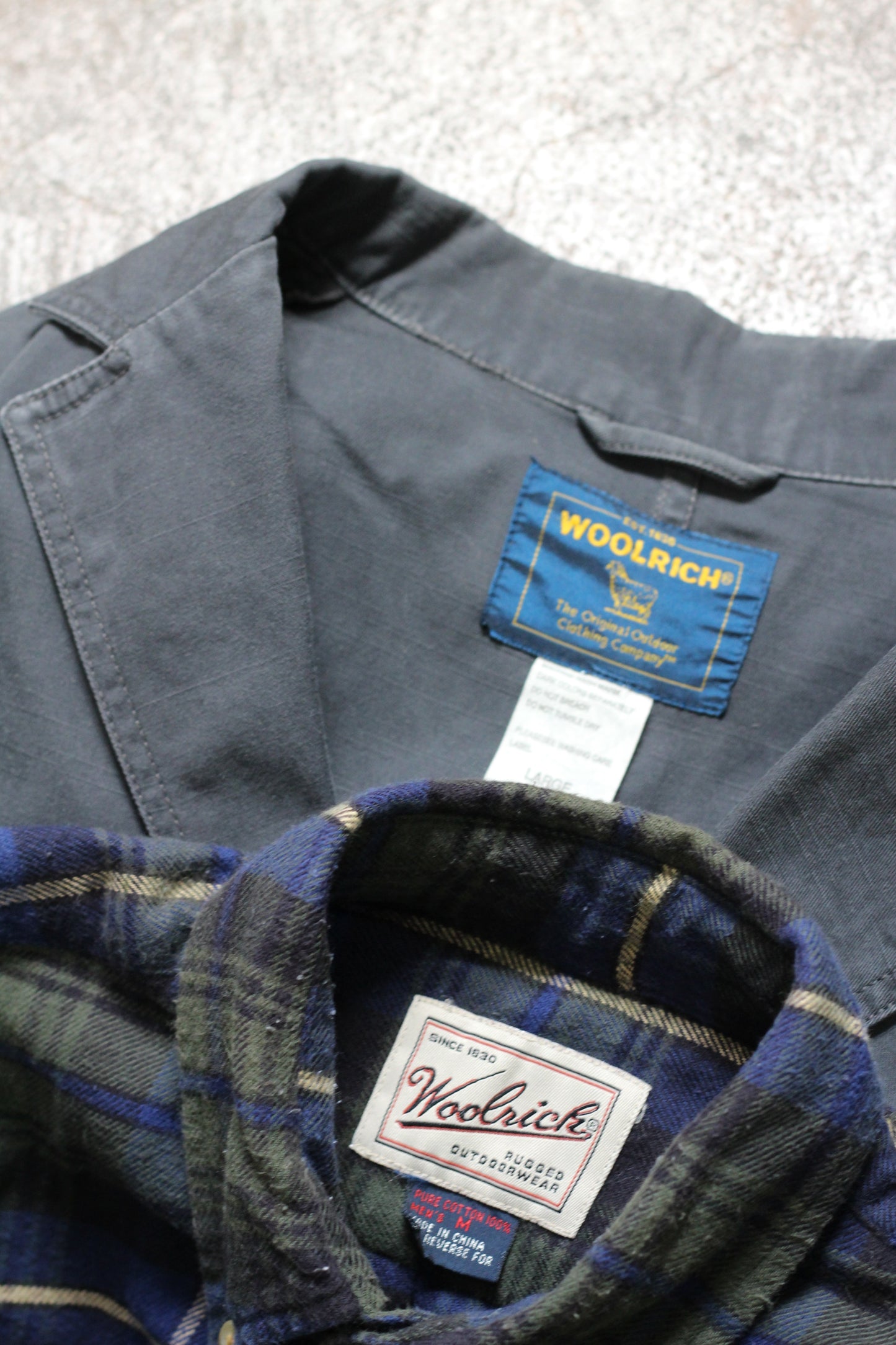 80-90's WOOLRICH Jacket & Check Shirt x2点