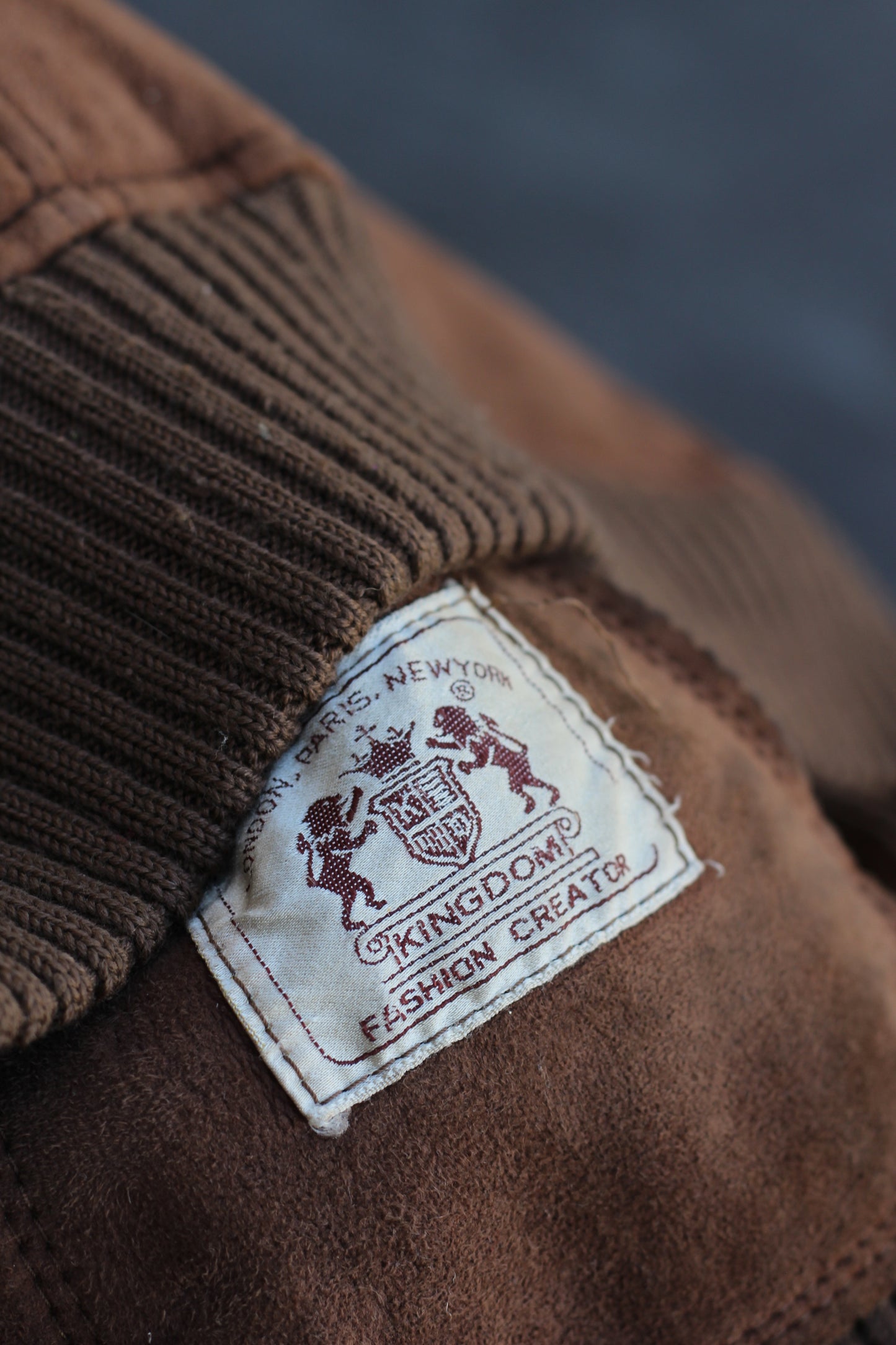 Made In France & UK Men's Vintage Suede Leather&Knit Panel Design Jacket set x2点