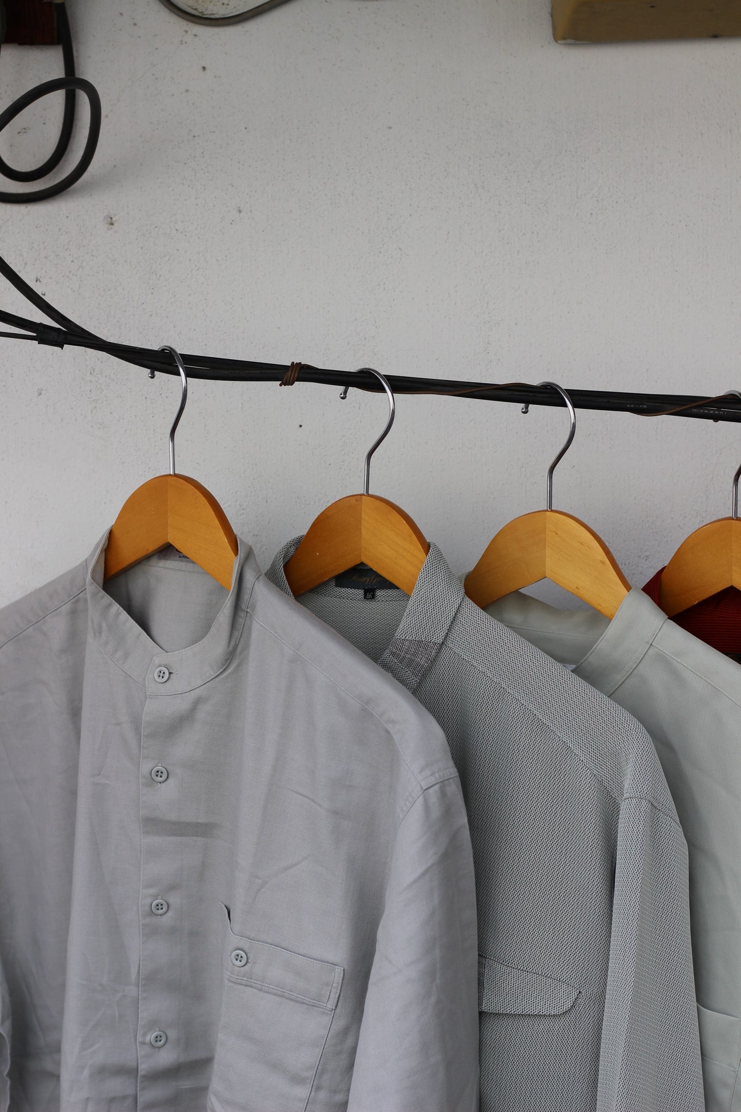 Men's Stand Collar Long Sleeve Shirt x11点
