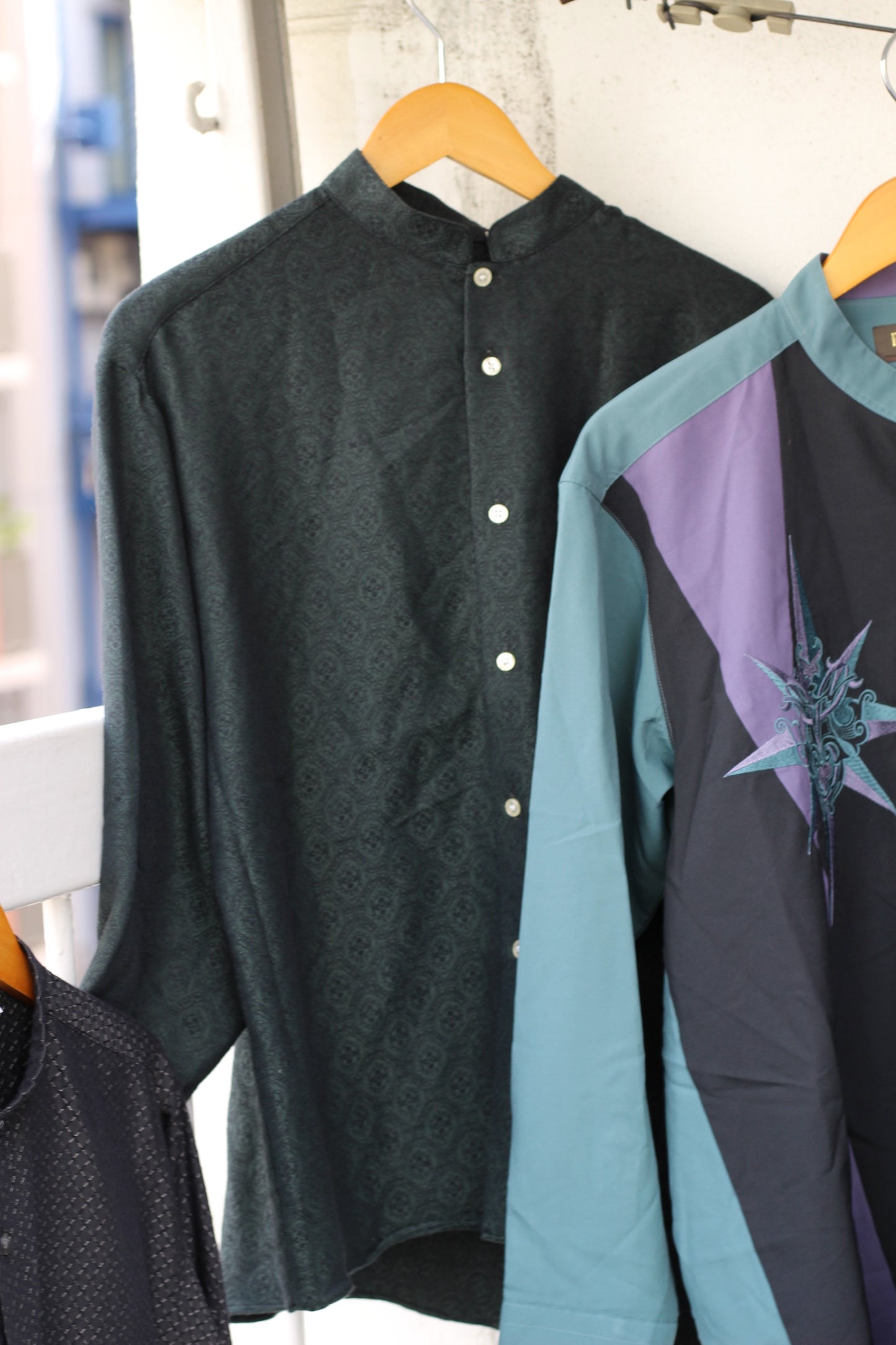 Men's Stand Collar Long Sleeve Shirt x11点