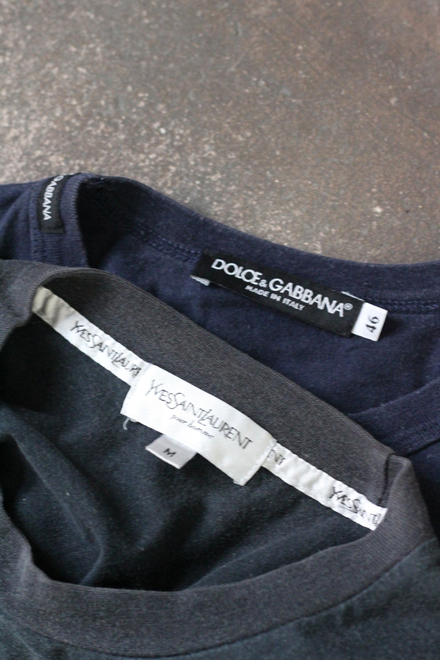 Yves Saint Laurent & Dolce & Gabbana Logo T-Shirt x2点