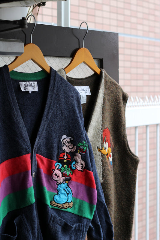 80-90's Made In Italy J. De Castelbajac Character Design Knit Vest set x2点