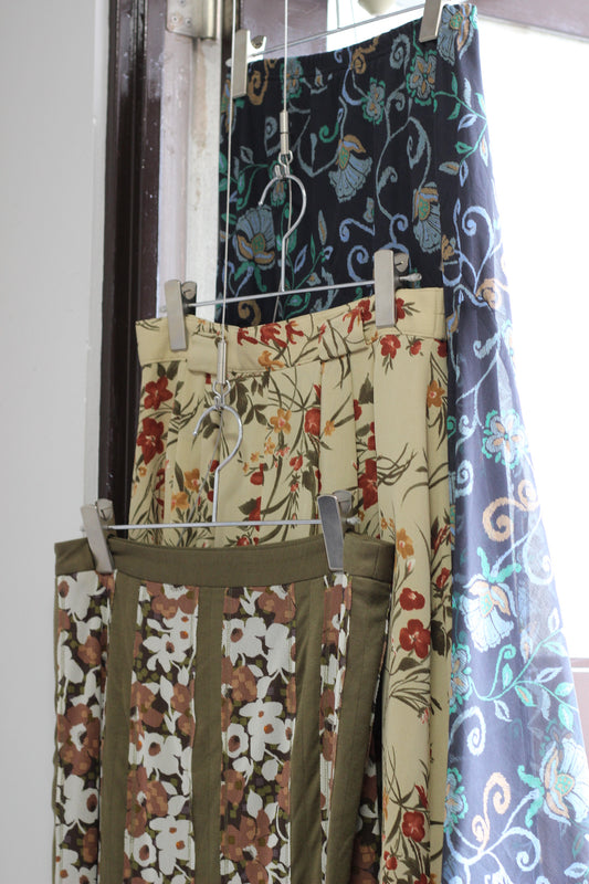 Vintage Flower Design Skirt x3点