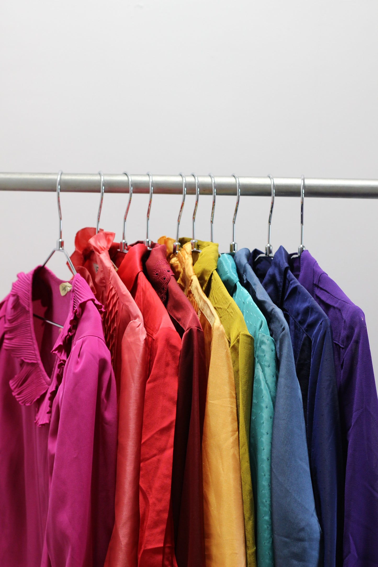 Vintage Vivid Color Long Sleeve Blouse x10点