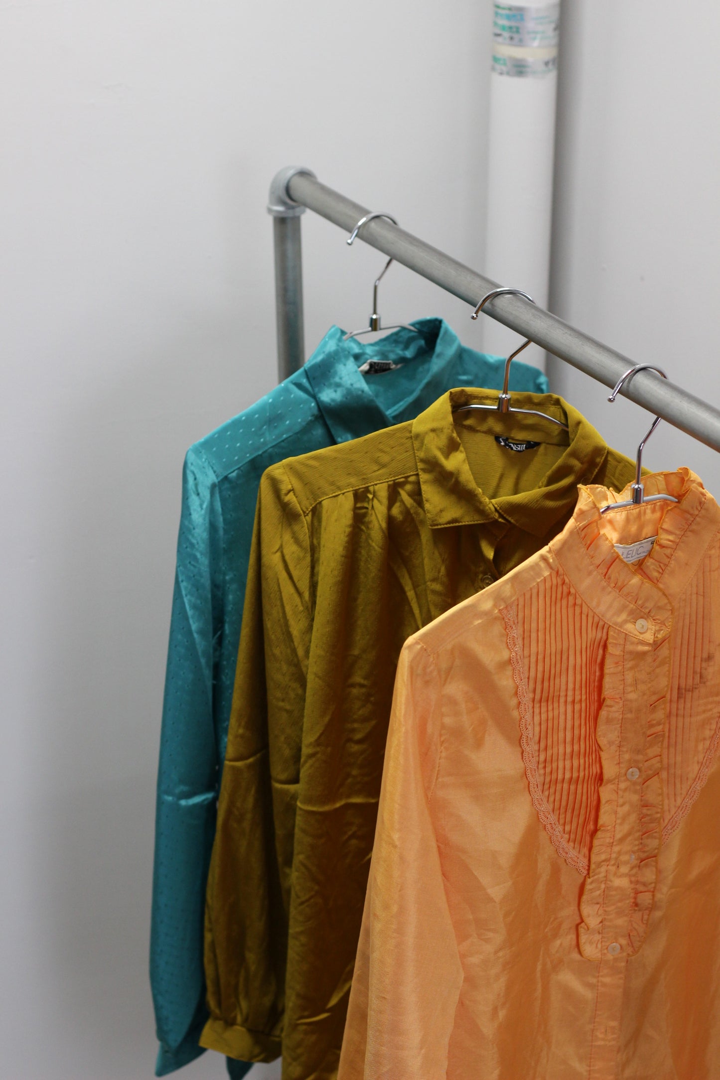 Vintage Vivid Color Long Sleeve Blouse x10点