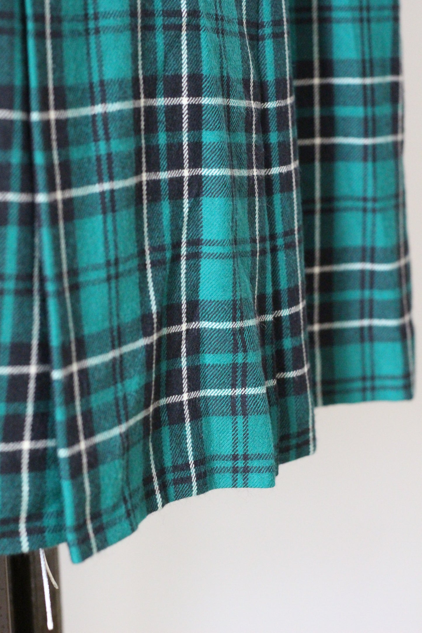 Vintage Green Check Wool Skirt x3点