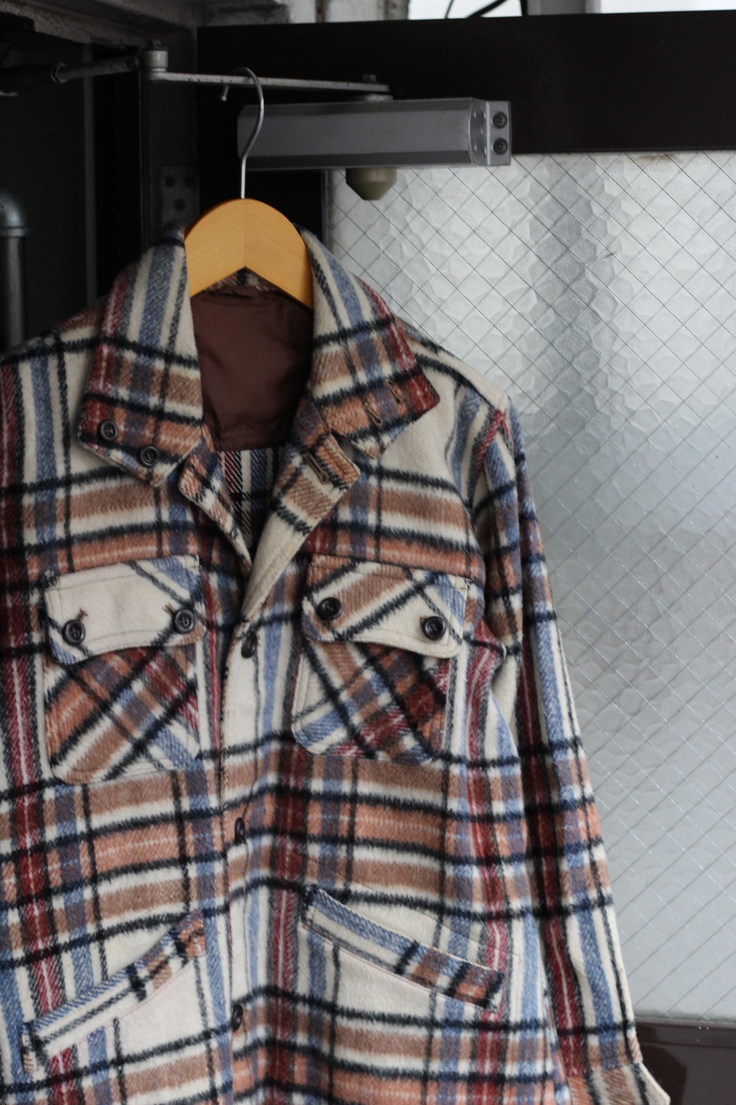 70-90's Men's Vintage Wool Check CPO Jacket set x5点