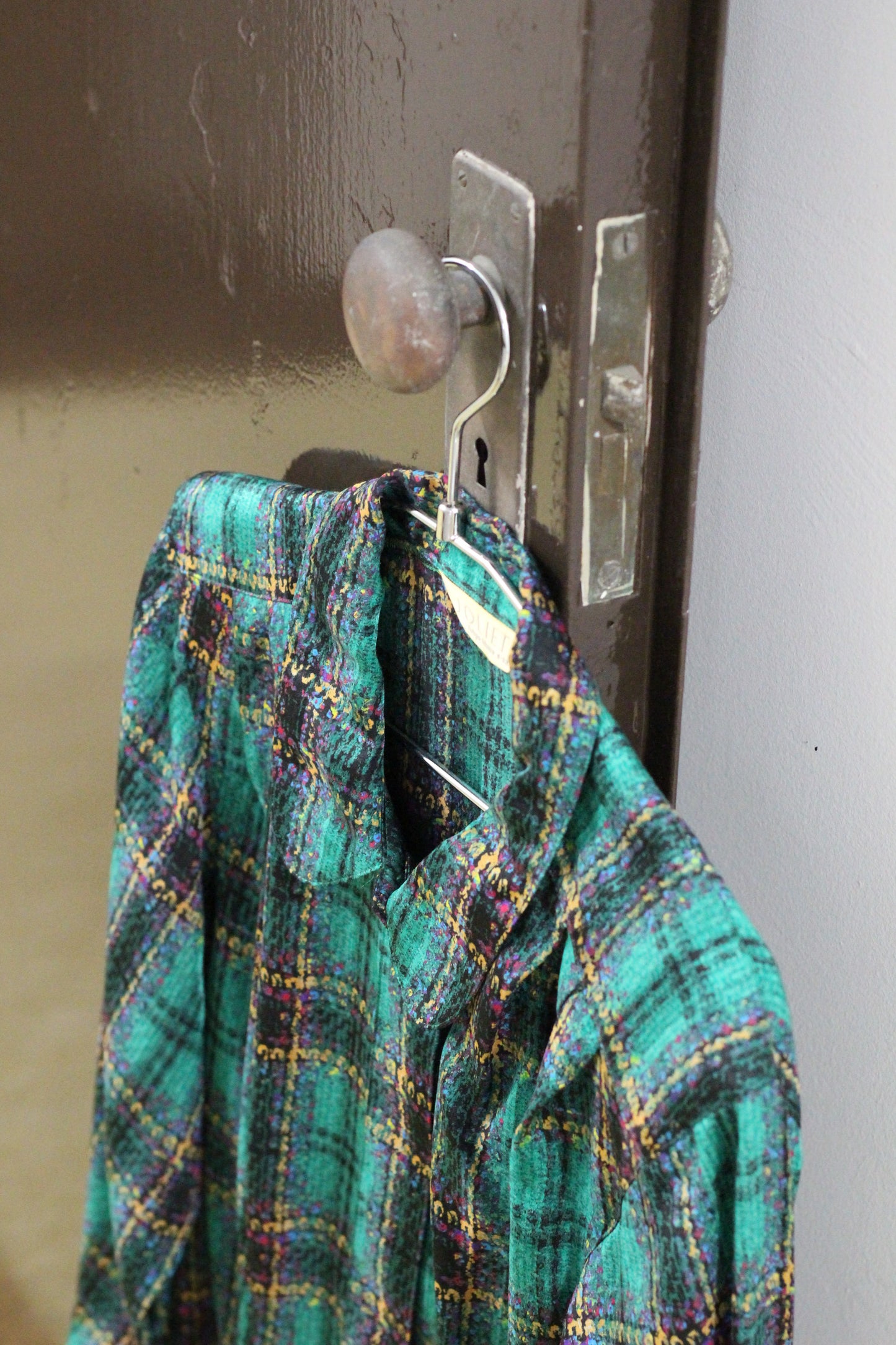 Vintage Design Check Long Sleeve Blouse x10点