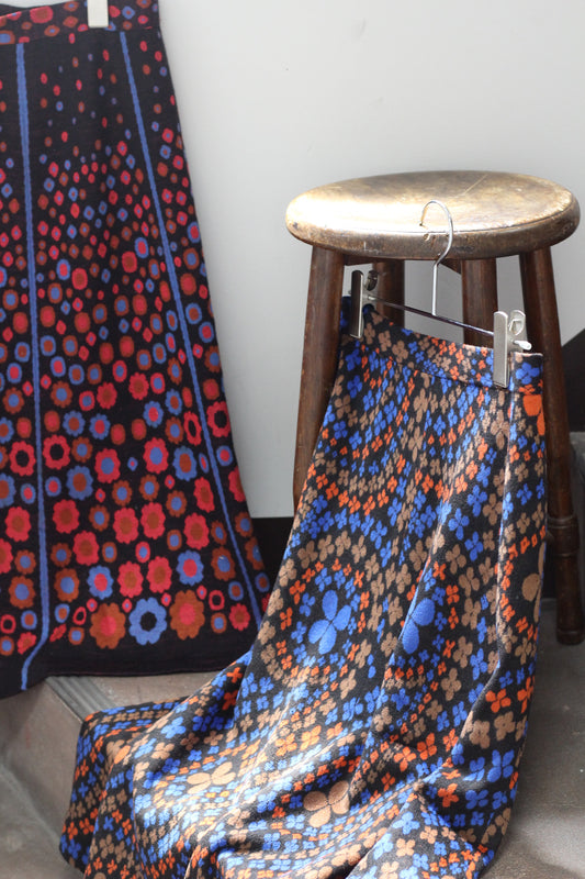 Vintage Retro Flower Wool Skirt x2点