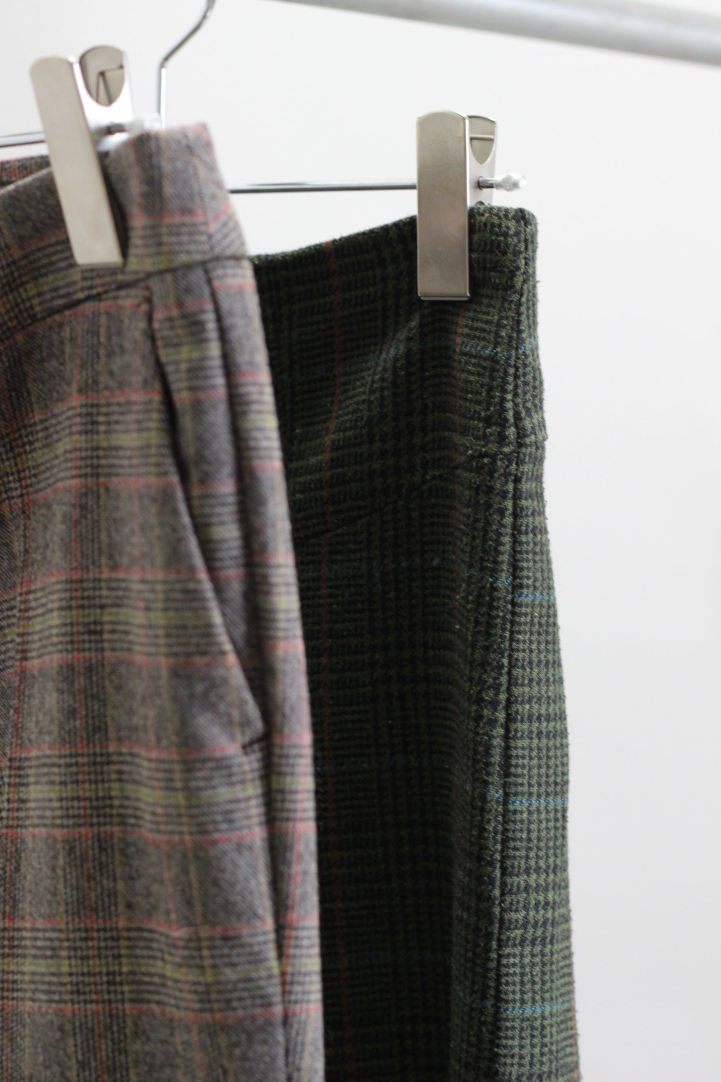 Vintage Glen Check Wool Slacks x2点
