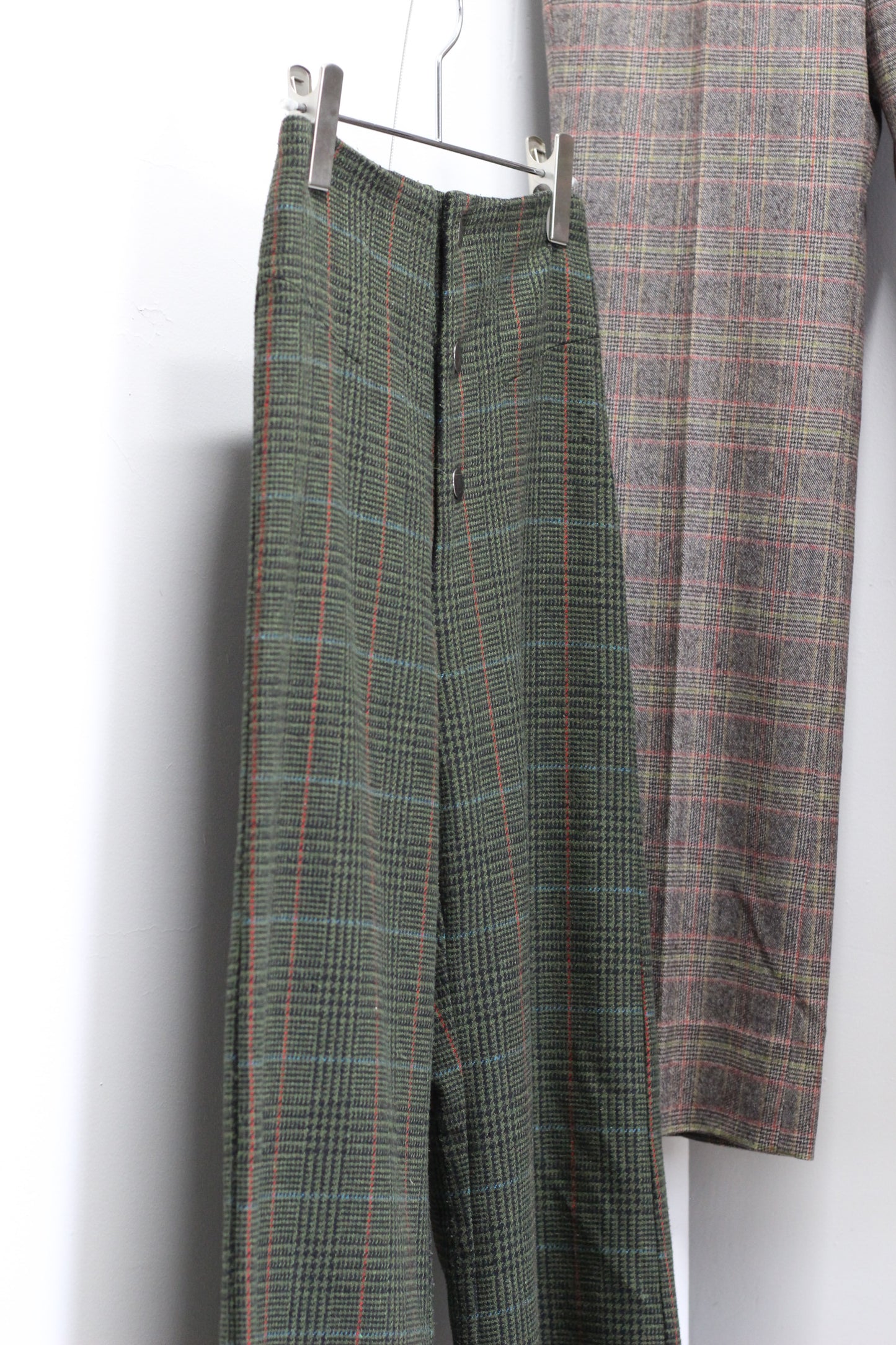 Vintage Glen Check Wool Slacks x2点