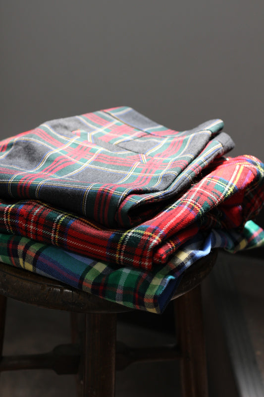 Vintage Check Wool Slacks x3点