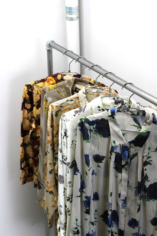 Vintage Big Flower Long Sleeve Blouse x10点