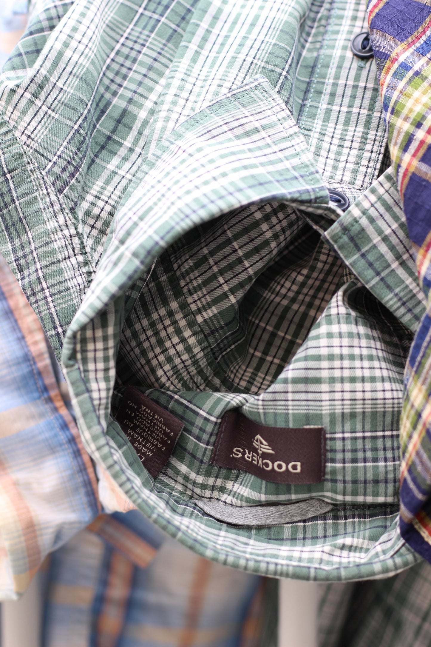 Men's Usa Brand Oversized Check Short Sleeve Shirt x6点