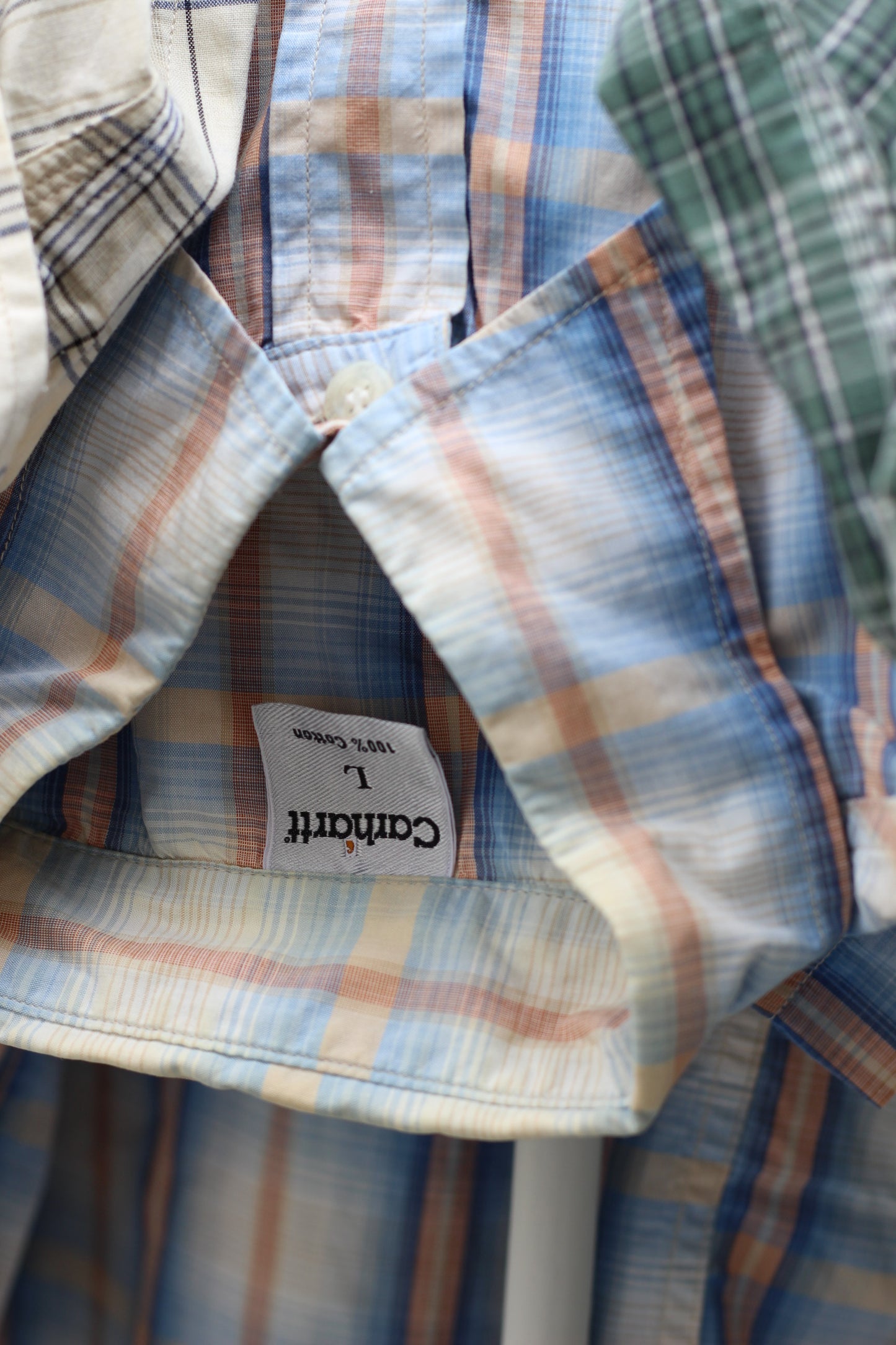 Men's Usa Brand Oversized Check Short Sleeve Shirt x6点