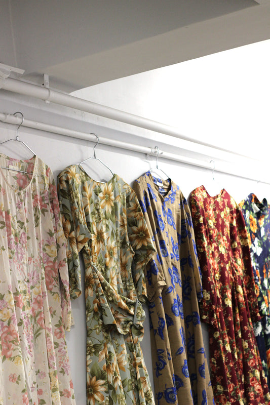 Vintage Floral Long Sleeve One-Piece x10点