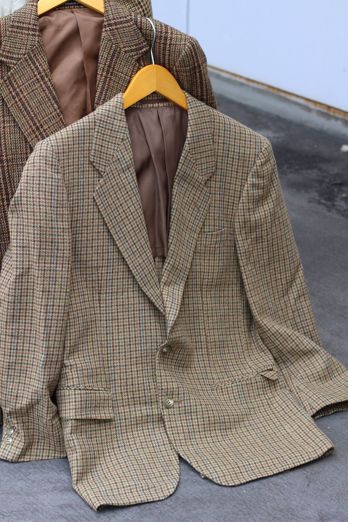 Men's High-Grade Brown Check Tailored Jacket x11点