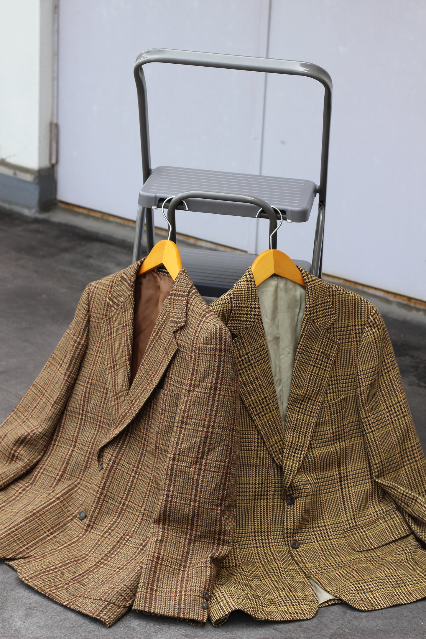 Men's High-Grade Brown Check Tailored Jacket x11点