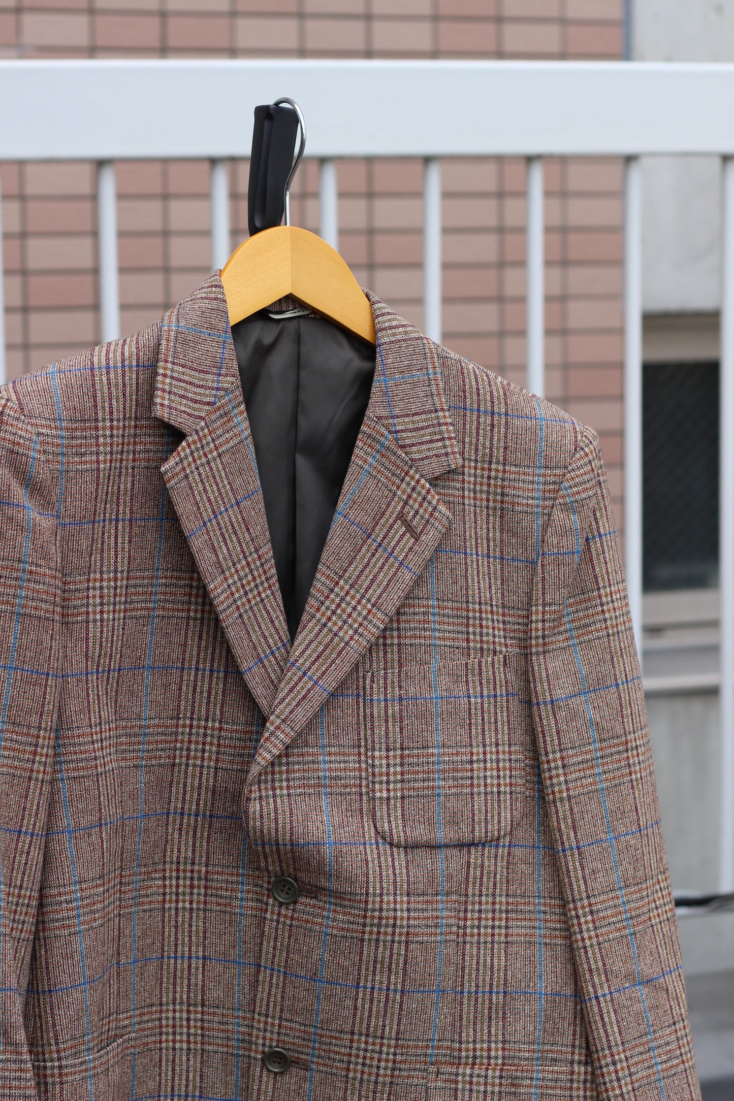 Men's High-Grade Brown Check Tailored Jacket x11点