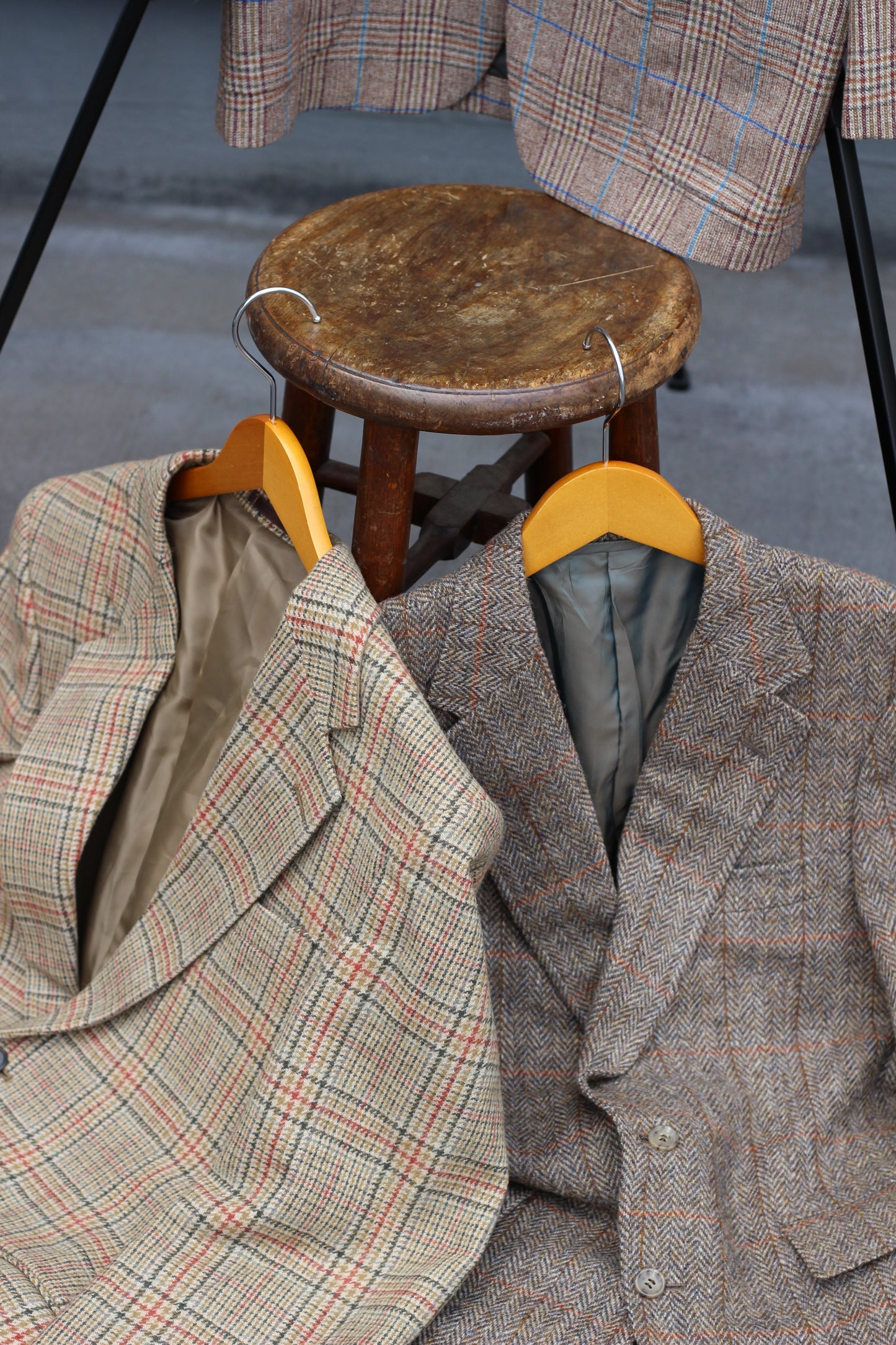 Men's High-Grade Brown Check Tailored Jacket x11点