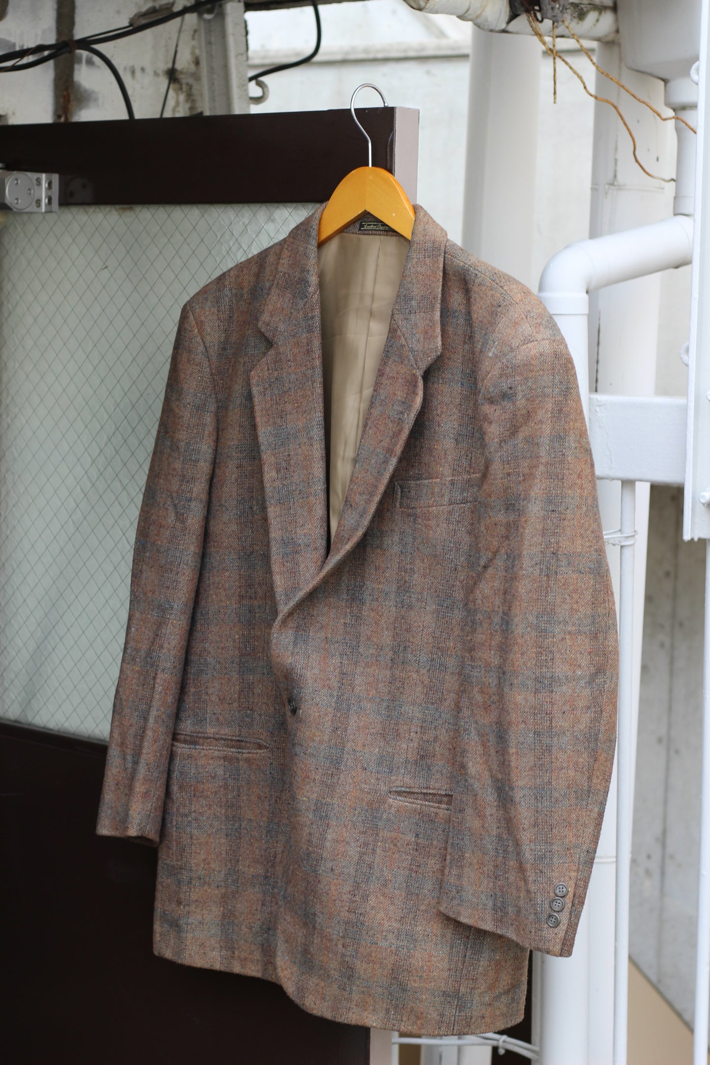Men's High-Grade Brown Check Tailored Jacket x11点