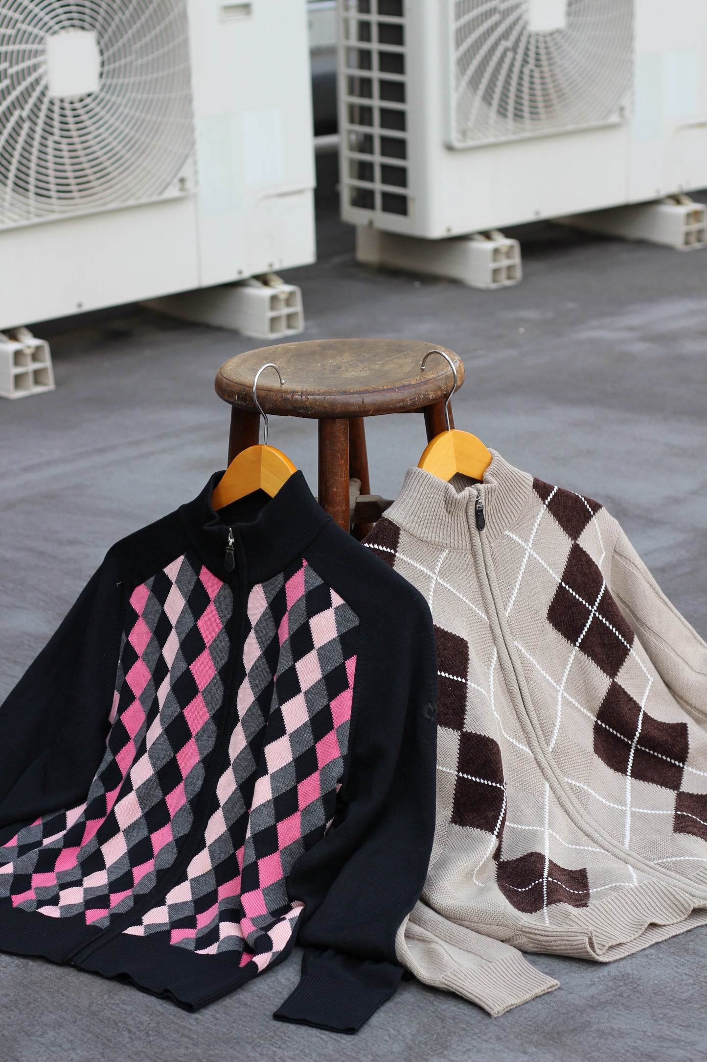Men's Argyle Check Driver's Knit x2点