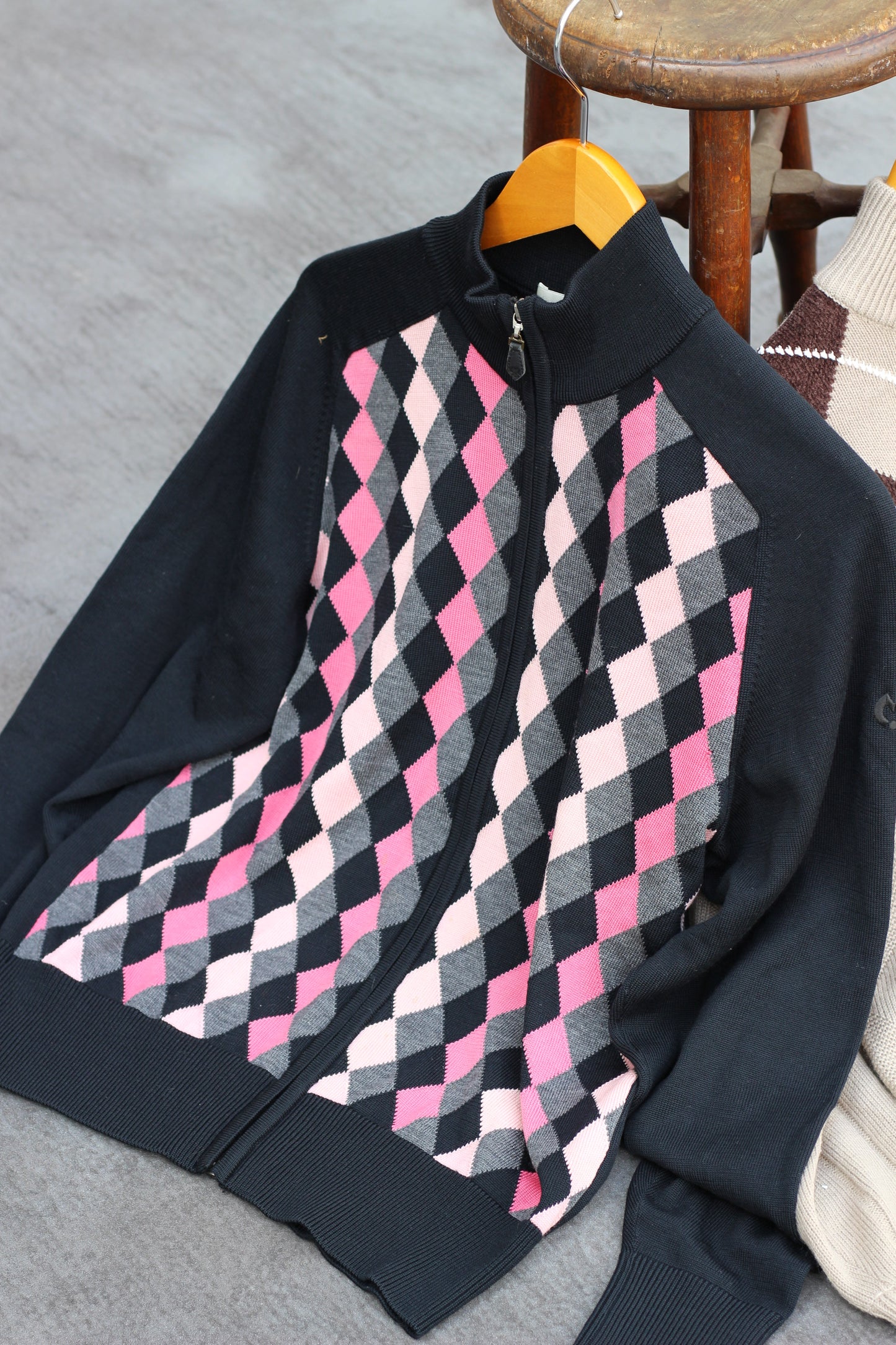 Men's Argyle Check Driver's Knit x2点