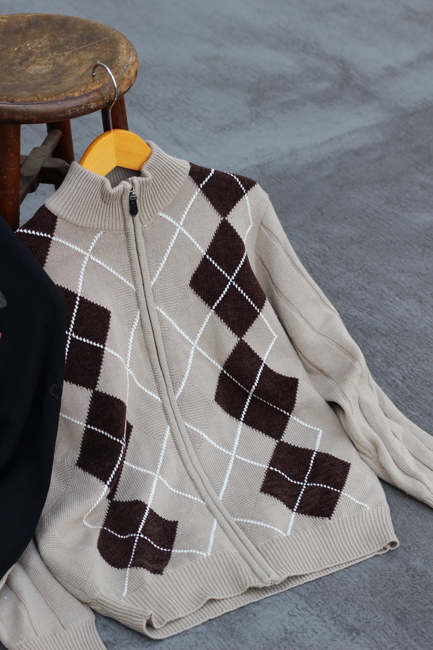 Men's Argyle Check Driver's Knit x2点