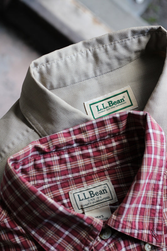 90's L.L.Bean Men's Vintage Long Sleeve Shirt set x2点