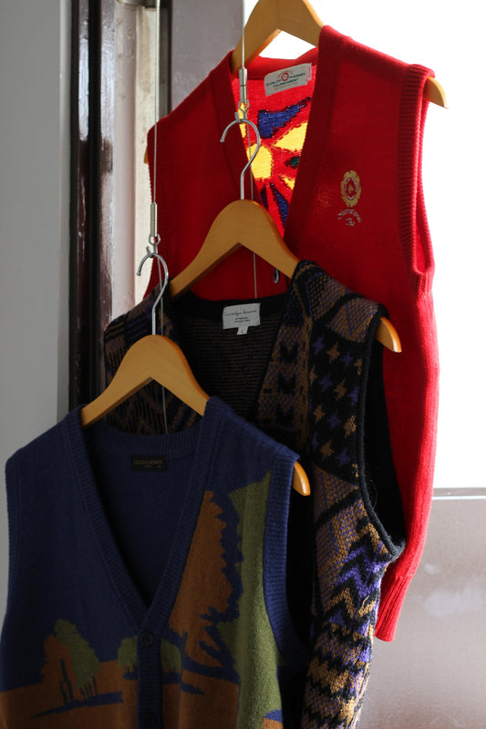 Men's Knit Vest Cardigan x6点