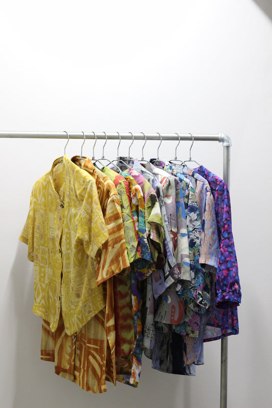 Vintage Design Pattern Short Sleeve Blouse x10点