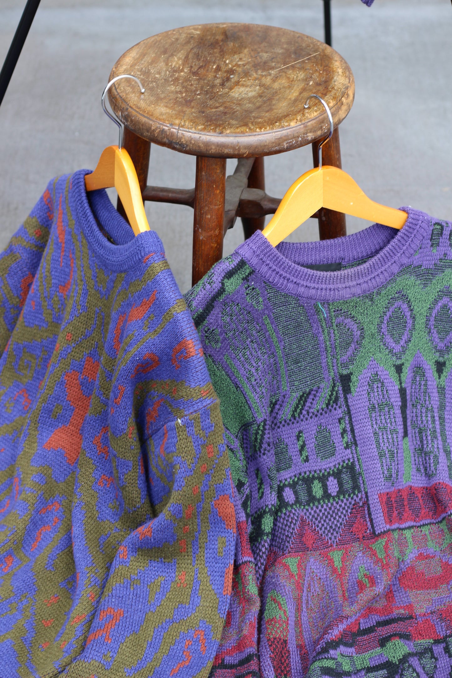 Vintage Men's Purple Design Knit x5点