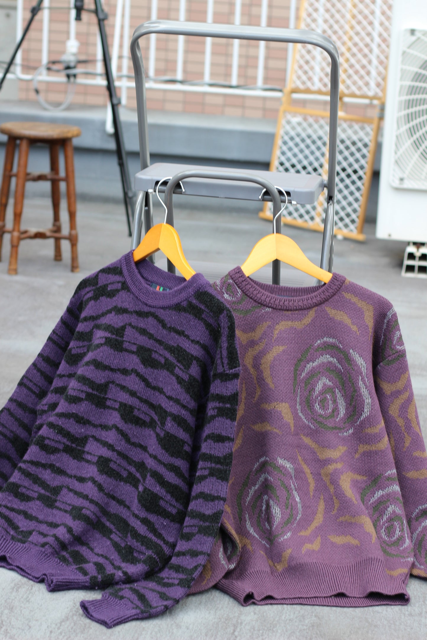 Vintage Men's Purple Design Knit x5点
