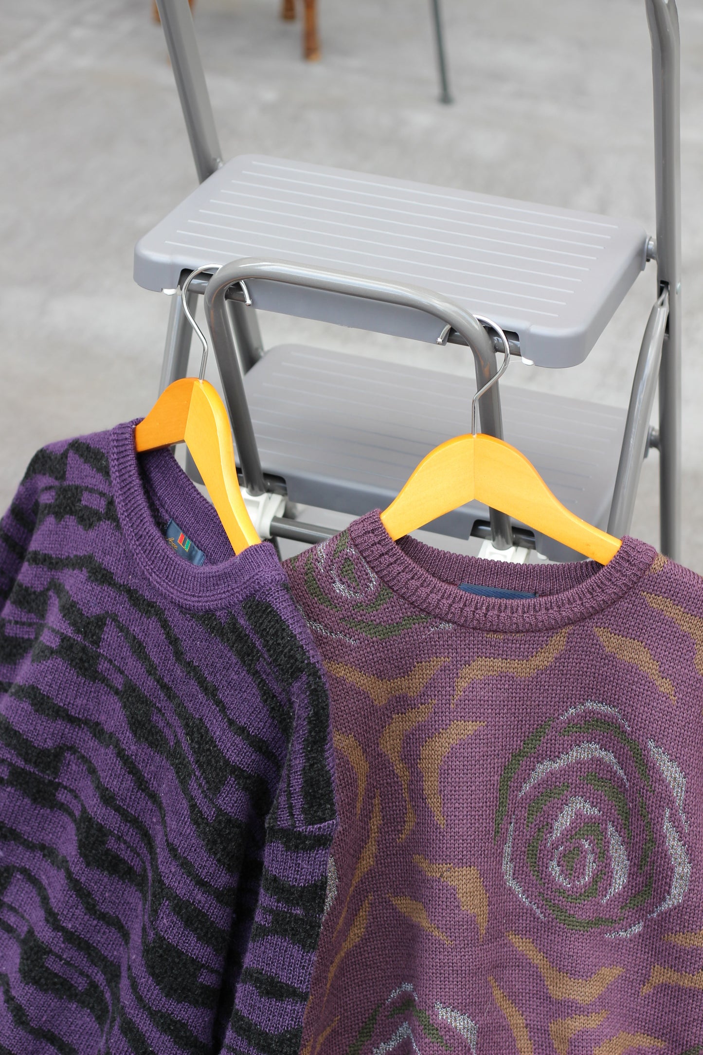 Vintage Men's Purple Design Knit x5点