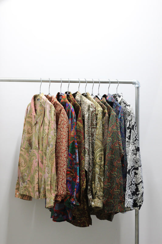 Vintage Design Paisley Long Sleeve Blouse x10点